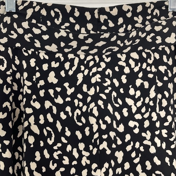 Bardot Black Beige High Waisted Pleated Midi Skirt Size Small / 6 - Picture 6 of 8